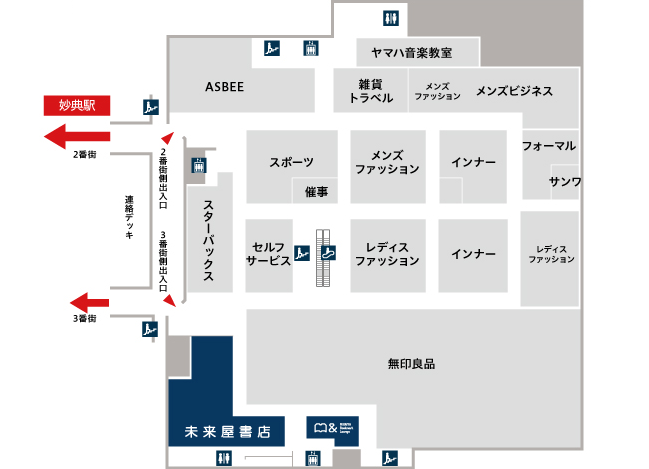 MIRAIYA Bookmark Lounge はイオン市川妙典店 2階にございます。
