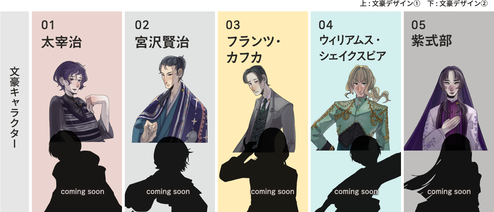 文豪キャラクター一覧